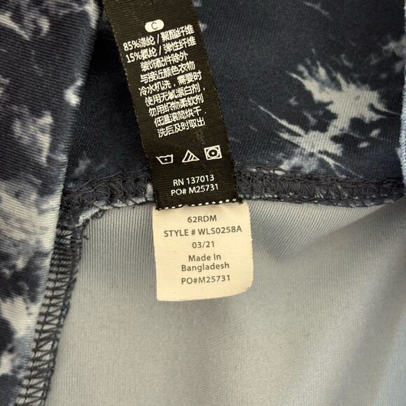 Wildfox Blue Tie Dye Pocket High Rise Bike Shorts - Size M - Picture 8 of 9